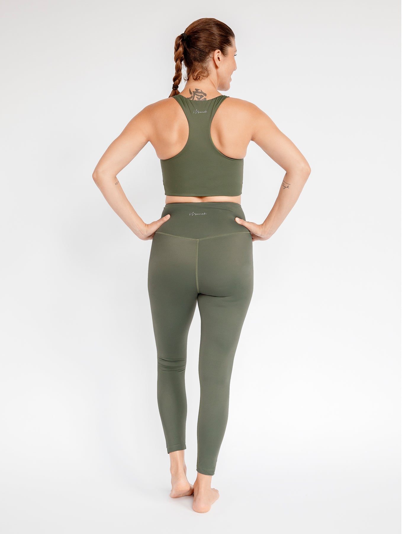 Olive Green Power Flex Yoga Pants for Ladies